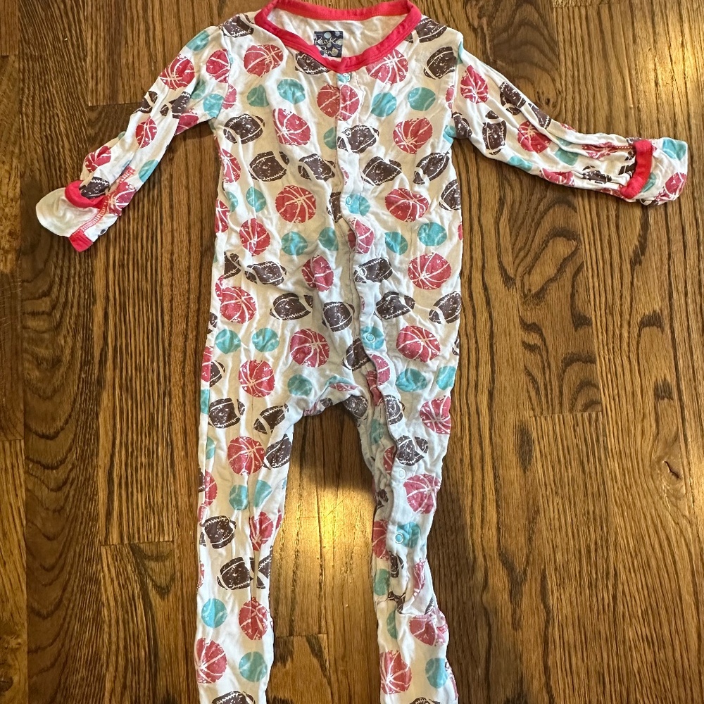 Kickee Pants Footie Pajamas Sports 6-9 Months